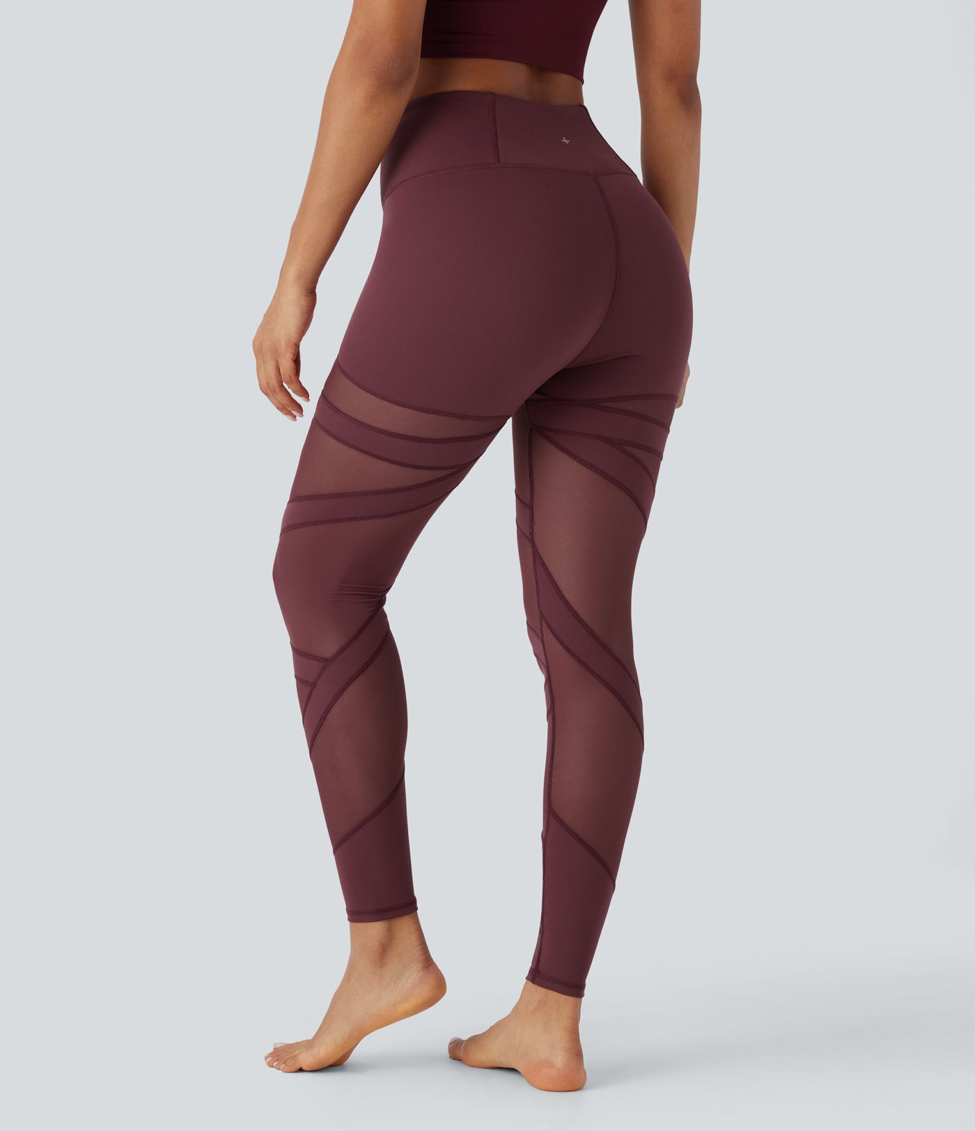 DayStretch - 7/8-Yoga-Leggings mit hohem Bund, Seitentasche und Kontrast-Mesh