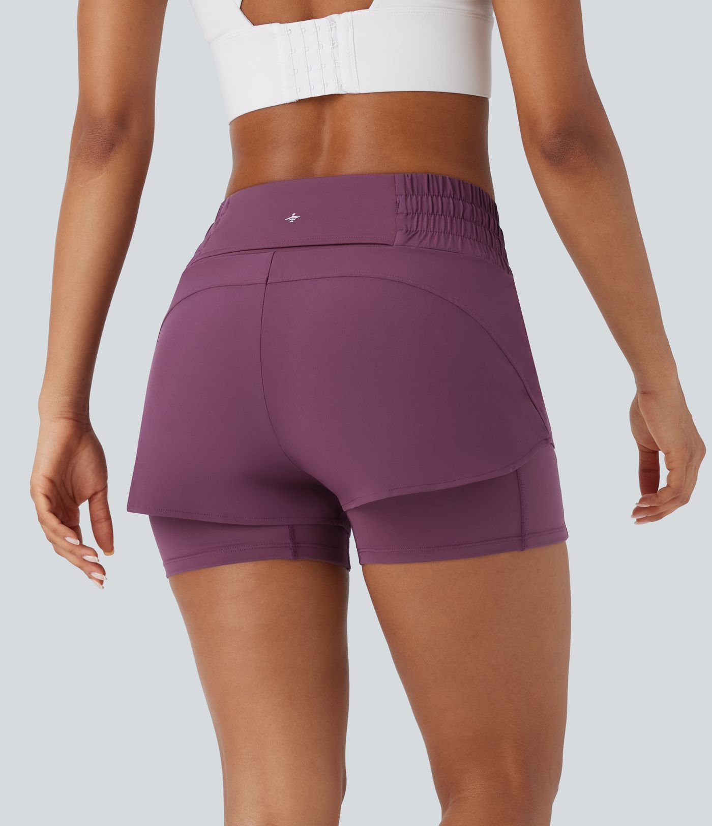 Pantalón corto Breezeful™ correr tiro medio cordón múltiple bolsillo 2 en 1 dobladillo curvo secado rápido