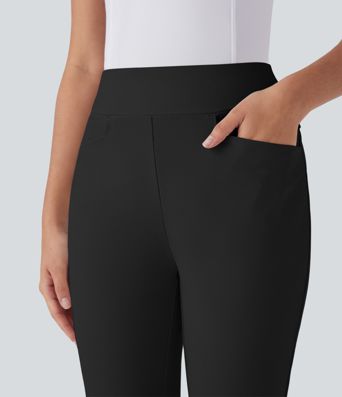 Mid Rise Pockets Tapered Quick Dry Golf Pants-Golf Tee Pocket-UPF40+