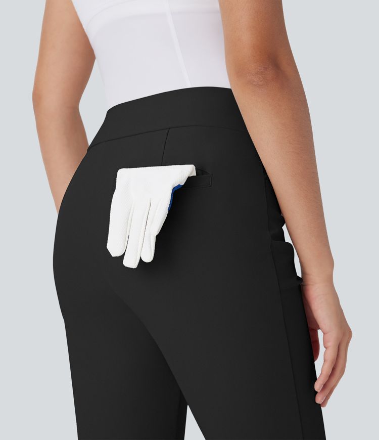 Mid Rise Pockets Tapered Quick Dry Golf Pants-Golf Tee Pocket-UPF40+