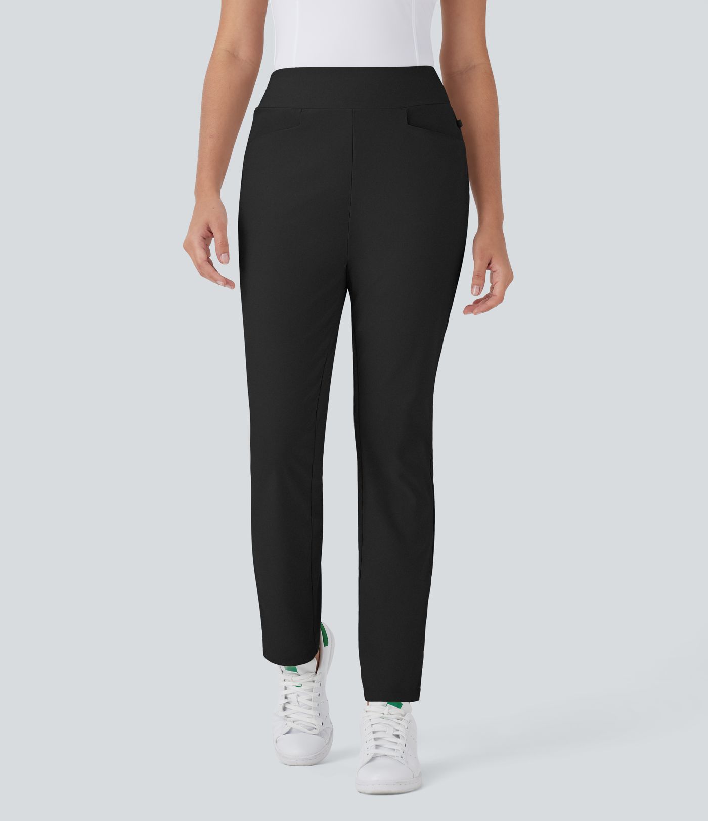 Mid Rise Pockets Tapered Quick Dry Golf Pants-Golf Tee Pocket-UPF40+