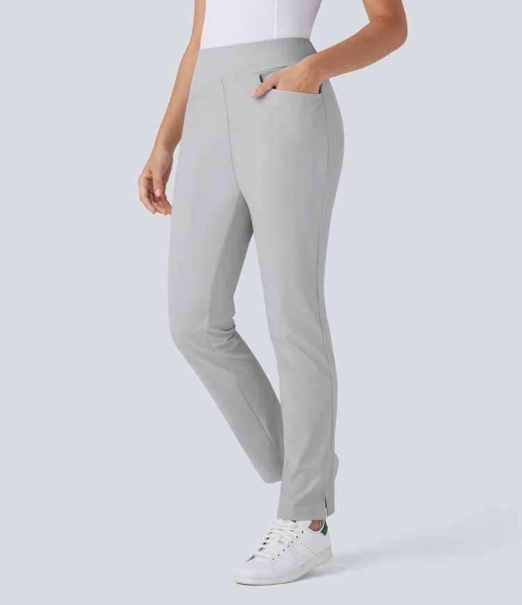 Konische Golfhose mit mittelhohem Bund, mehreren Taschen, Schlitz und Golf-Tee-Taschen - schnelltrocknend Konische Golfhose mit mittelhohem Bund, mehreren Taschen, Schlitz und Golf-Tee-Taschen - schnelltrocknend