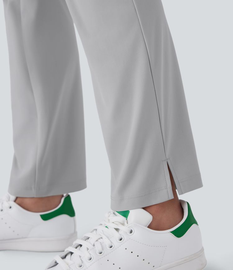 Pantalones de golf UPF 40+ de tiro medio en corte cónico con bolsillos y aberturas, secado rápido y bolsillo especial para tee de golf