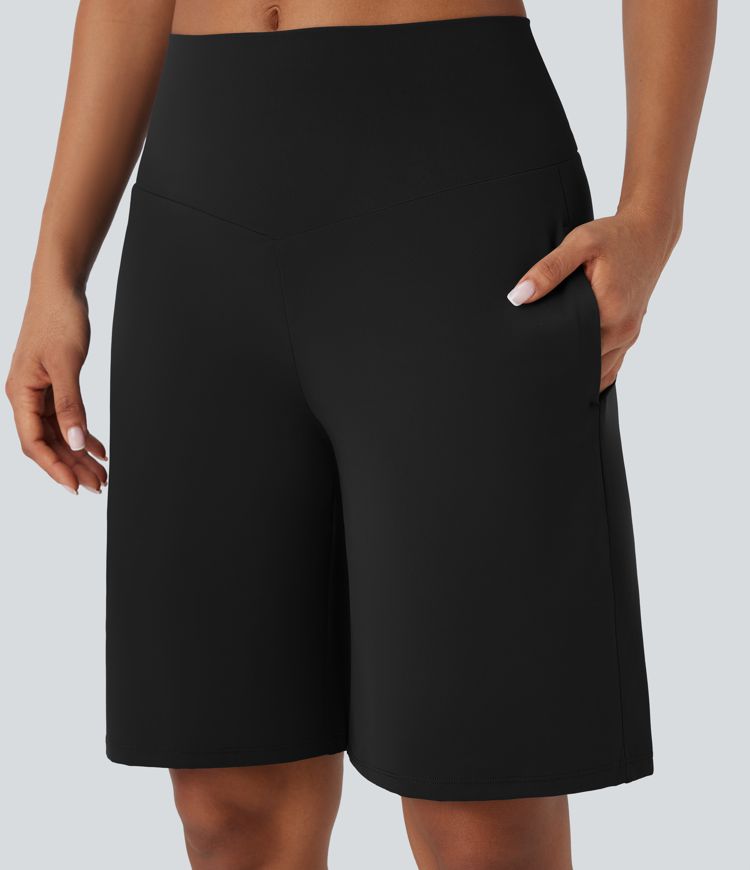 SoftlyZero™ Airy High Waisted Pockets  Yoga Bermuda Shorts