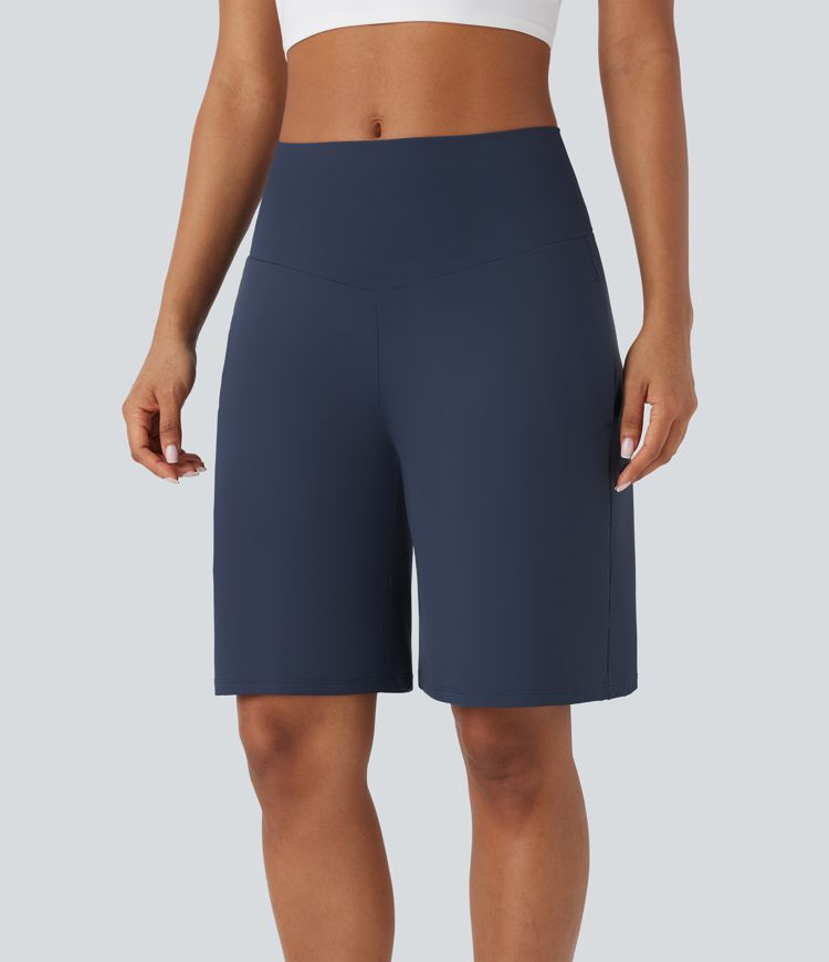 Softlyzero™ Airy High Waisted Multiple Pockets Cool Touch Yoga Bermuda Shorts