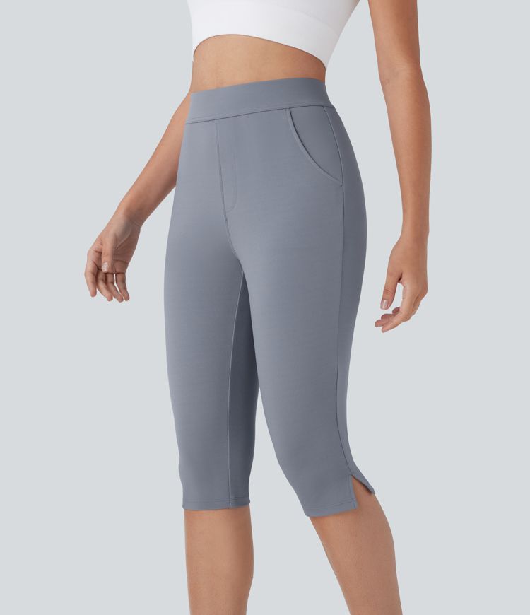 SculptKnit High Waisted Pocket Skinny Casual Pedal Pusher Pants