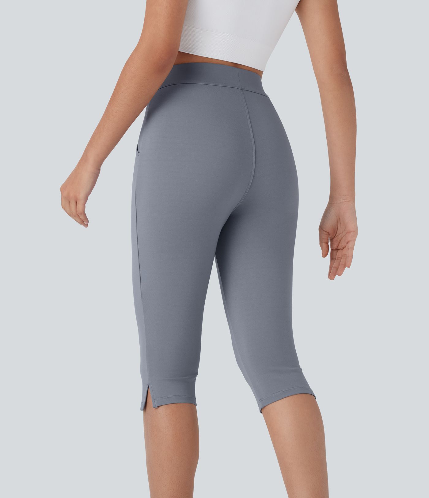 SculptKnit High Waisted Pocket Skinny Casual Pedal Pusher Pants