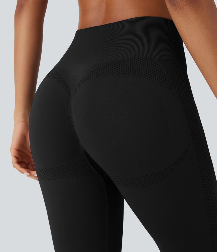 OneForm Seamless Flow High Waisted Tummy Control Butt Lifting Flare Yoga Leggings