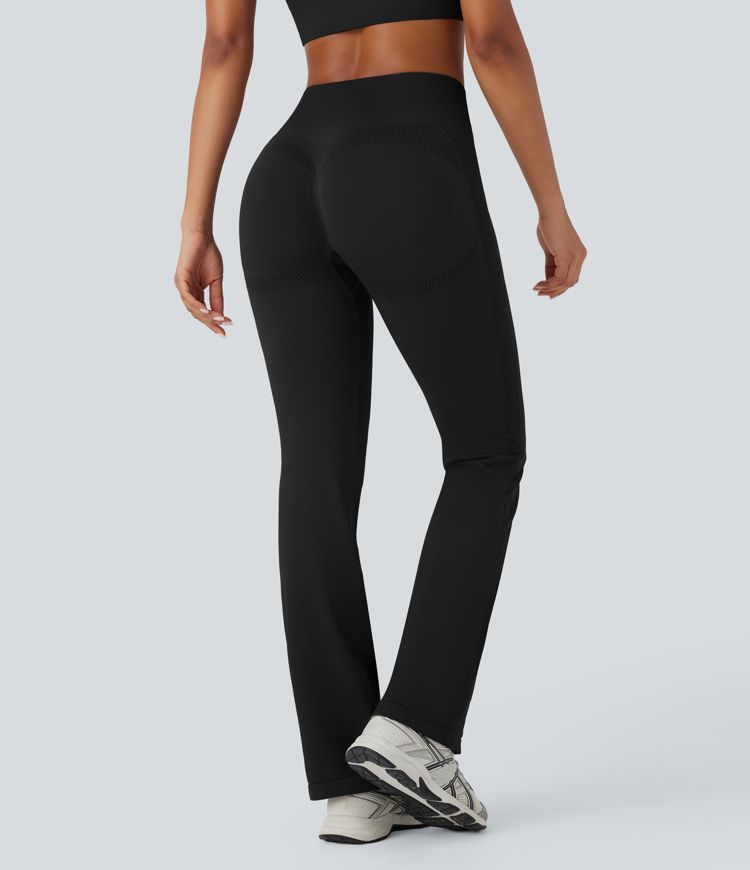 Seamless Flow High Waisted Tummy Control Butt Lifting Flare Yoga Leggings