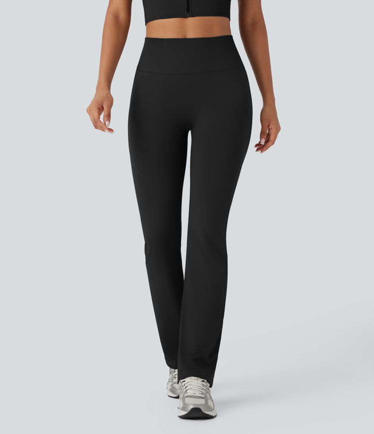 Seamless Flow High Waisted Tummy Control Butt Lifting Flare Yoga Leggings