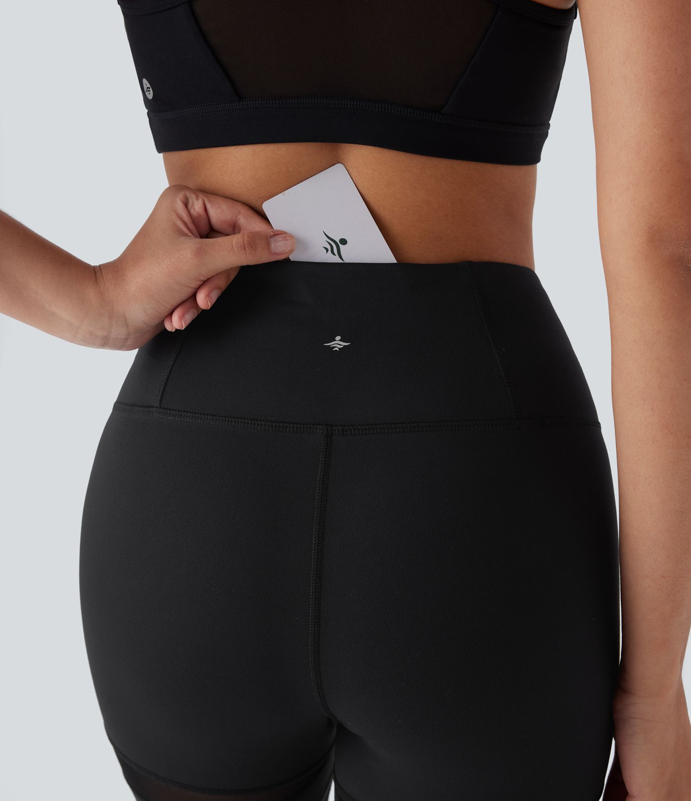 DayStretch High Waisted Contrast Mesh 7/8 Yoga Leggings with Pocket