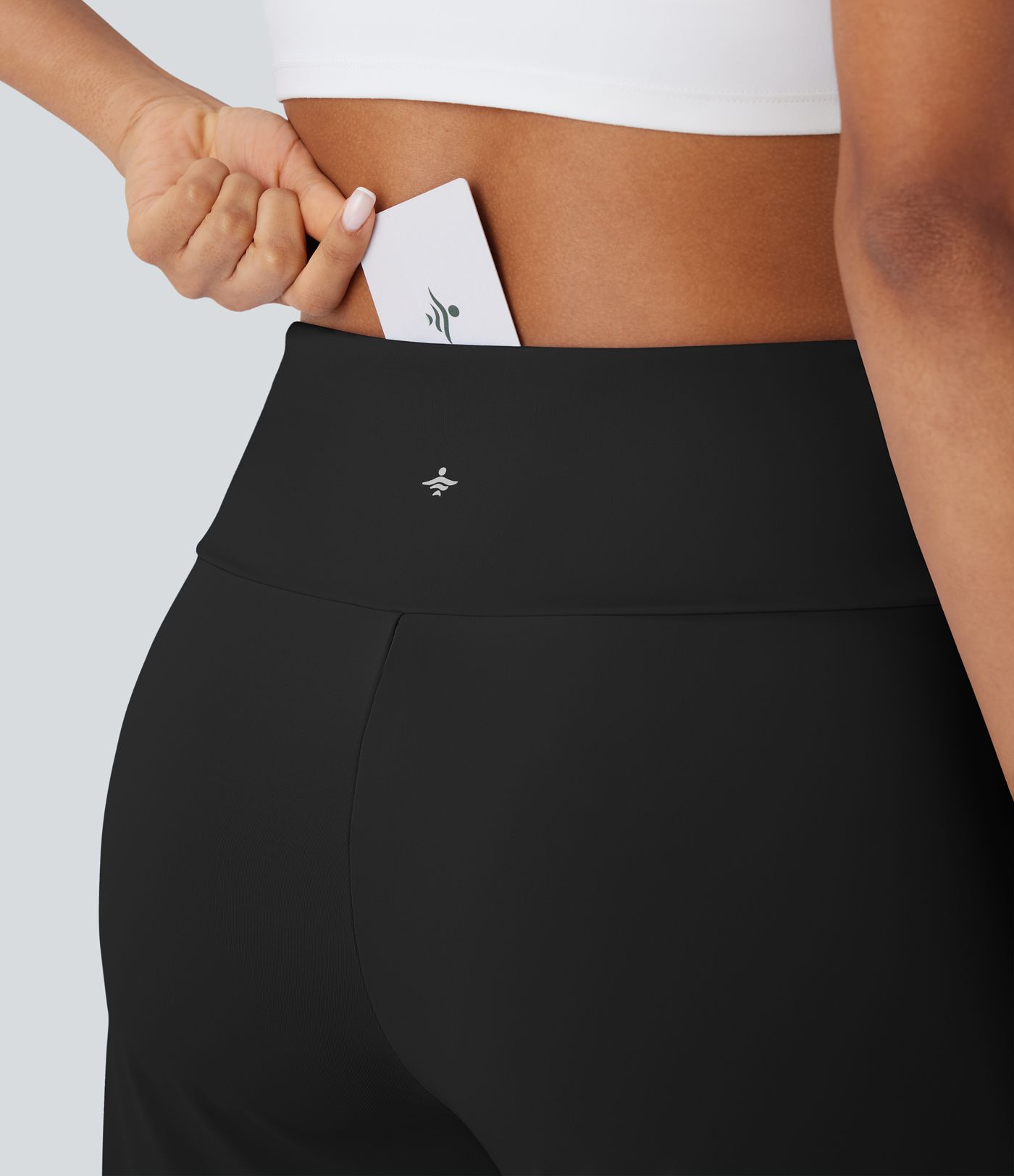 Pantalon Capri de Yoga à Taille Haute avec Poches, Toucher Frais et Protection UV UPF50+
