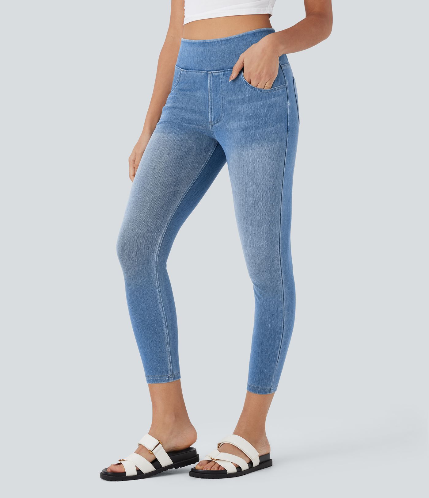 Halara Flex™ High Waisted Pockets Denim Casual Leggings