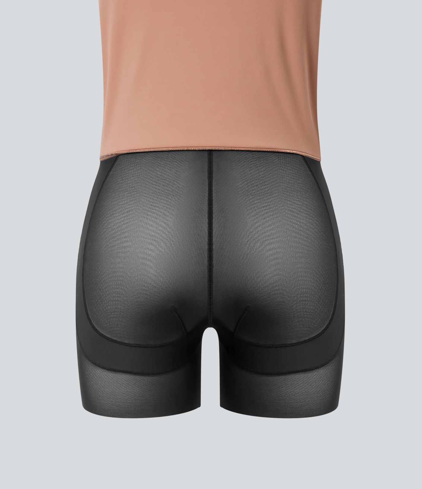 High Waisted Tummy Control Butt Lifting Midi Leopard Print Casual Shapewear Skirt