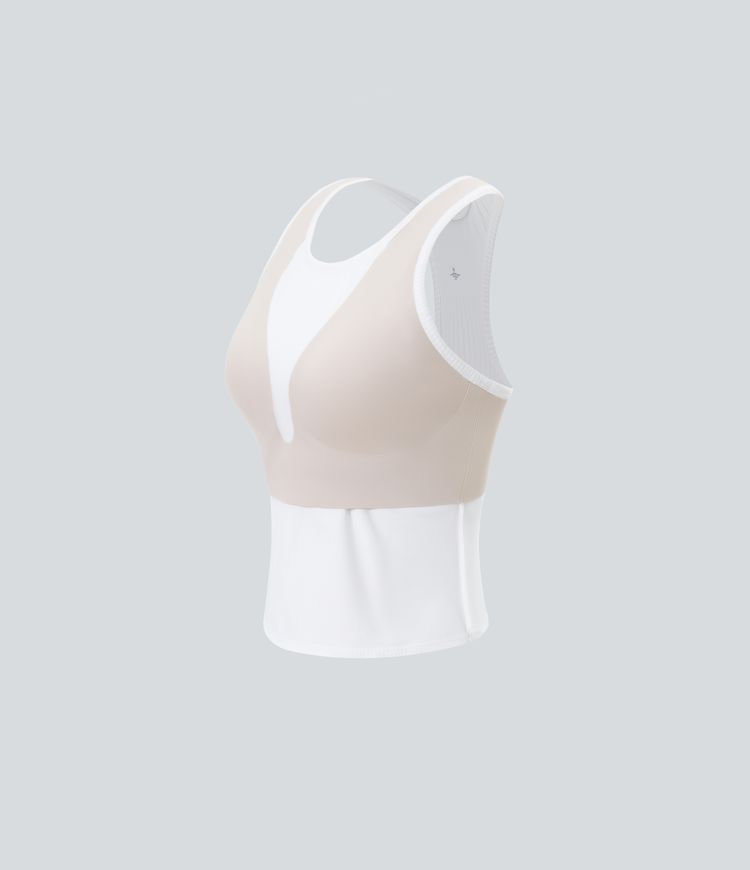 Débardeur de yoga tricoté à dos nageur