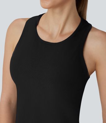 Ribbed Racerback Yoga Tank Top