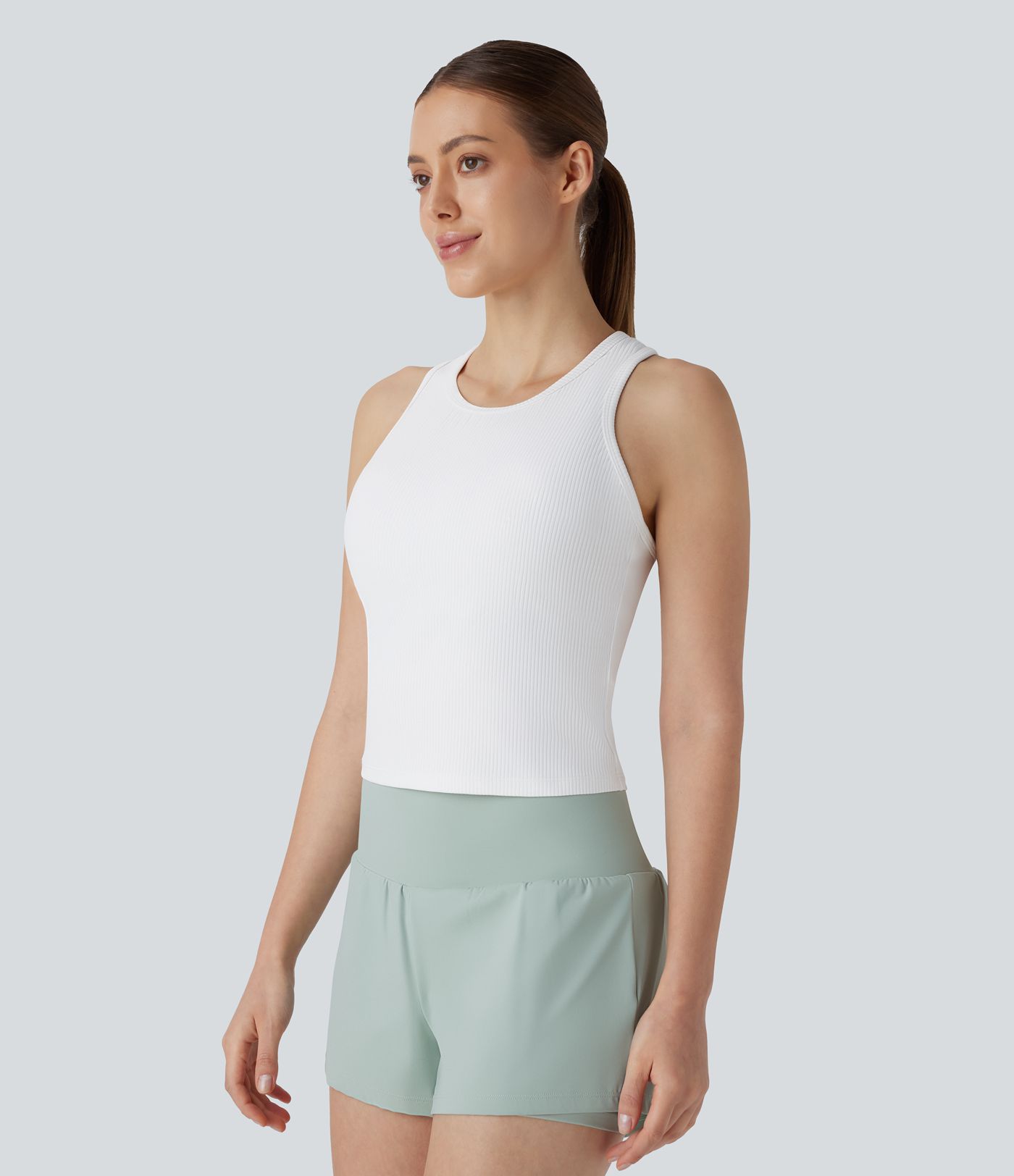 Débardeur de yoga tricoté à dos nageur