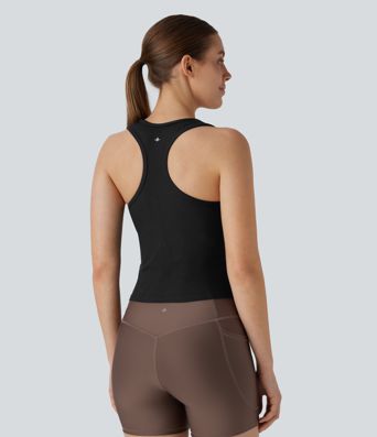 Ribbed Racerback Yoga Tank Top