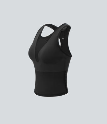 Ribbed Racerback Yoga Tank Top