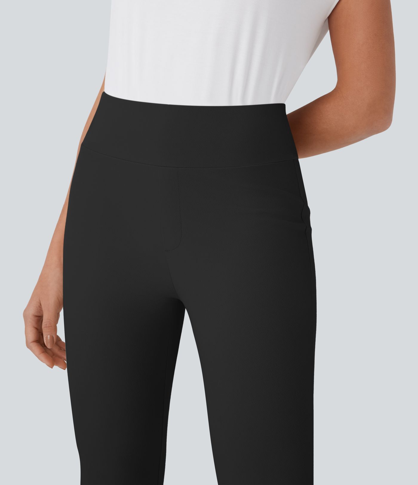High Waisted Skinny Tapered Work Pants