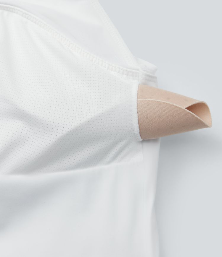 Neckholder-Rückenbinden, rückenfreies Cut-Out, kontrastierendes Mesh-Kurzes Freizeit-Top