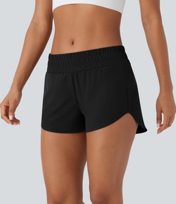 Pantalón corto Breezeful™ correr tiro bajo múltiple bolsillo 2 en 1 dobladillo curvo secado rápido 6.3cm