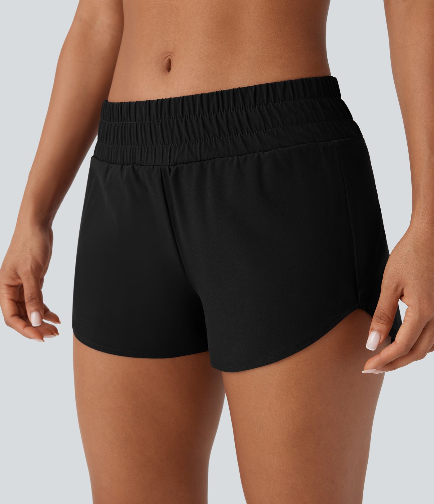 Pantalón corto Breezeful™ correr tiro bajo múltiple bolsillo 2 en 1 dobladillo curvo secado rápido 6.3cm