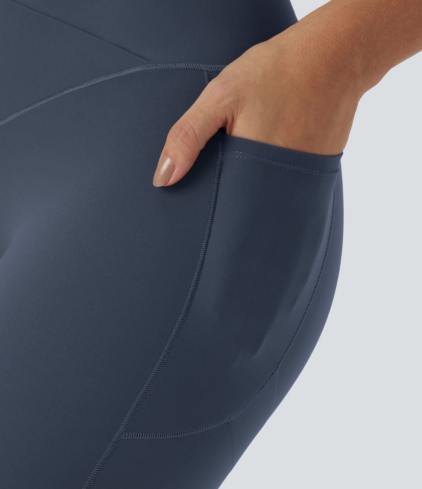 Halara UltraSculpt™ High Waisted Crossover Tummy Control Butt Lifting Pocket Yoga 7/8 Leggings