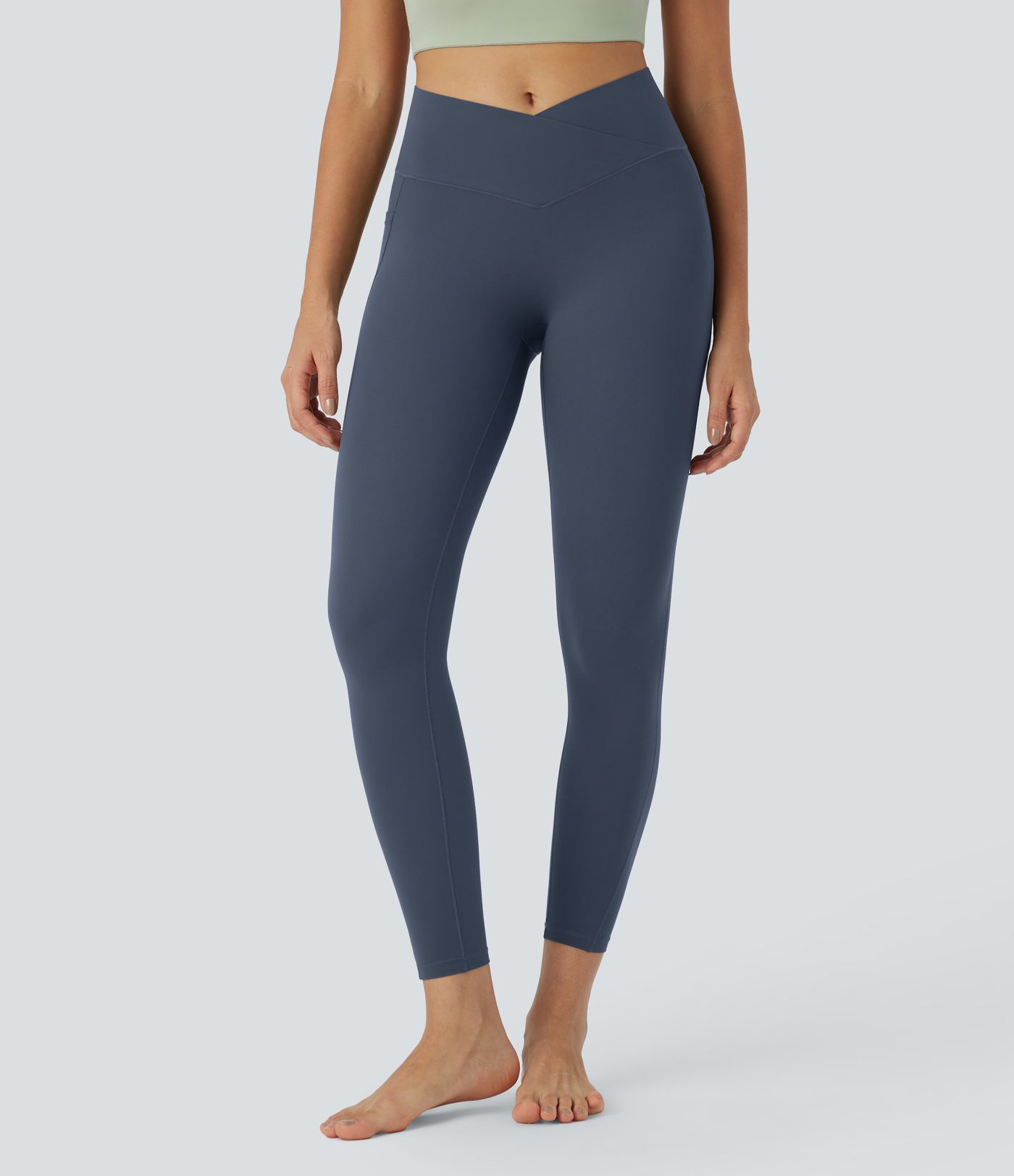Halara UltraSculpt™ High Waisted Crossover Tummy Control Butt Lifting Pocket Yoga 7/8 Leggings Halara UltraSculpt™ High Waisted Crossover Tummy Control Butt Lifting Pocket Yoga 7/8 Leggings