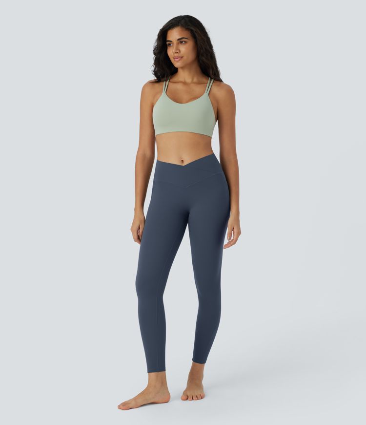 Halara UltraSculpt™ High Waisted Crossover Tummy Control Butt Lifting Pocket Yoga 7/8 Leggings