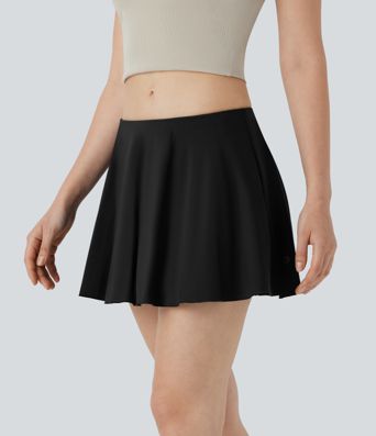 SoftlyZero™ Airy Low Rise 2-in-1 Pocket Cool Touch A Line Mini Casual Skirt-UPF50+