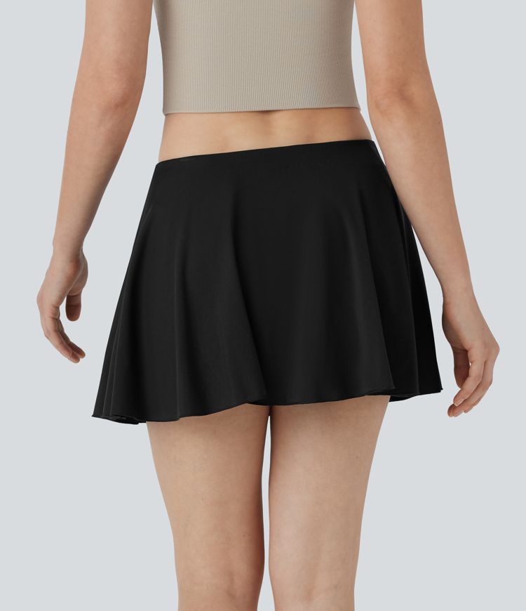 SoftlyZero™ Airy Low Rise 2-in-1 Pocket Cool Touch A Line Mini Casual Skirt-UPF50+