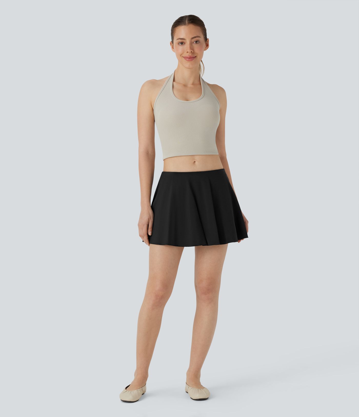 SoftlyZero™ Airy Low Rise 2-in-1 Pocket Cool Touch A Line Mini Casual Skirt-UPF50+
