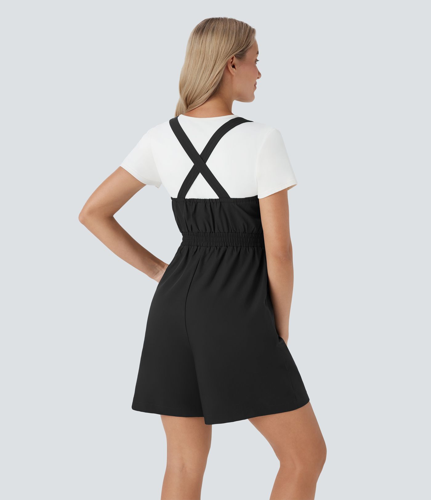 Wasserabweisender, verschleißfester Camping-Overall mit mehreren Taschen, verstellbaren Trägern und Reißverschluss