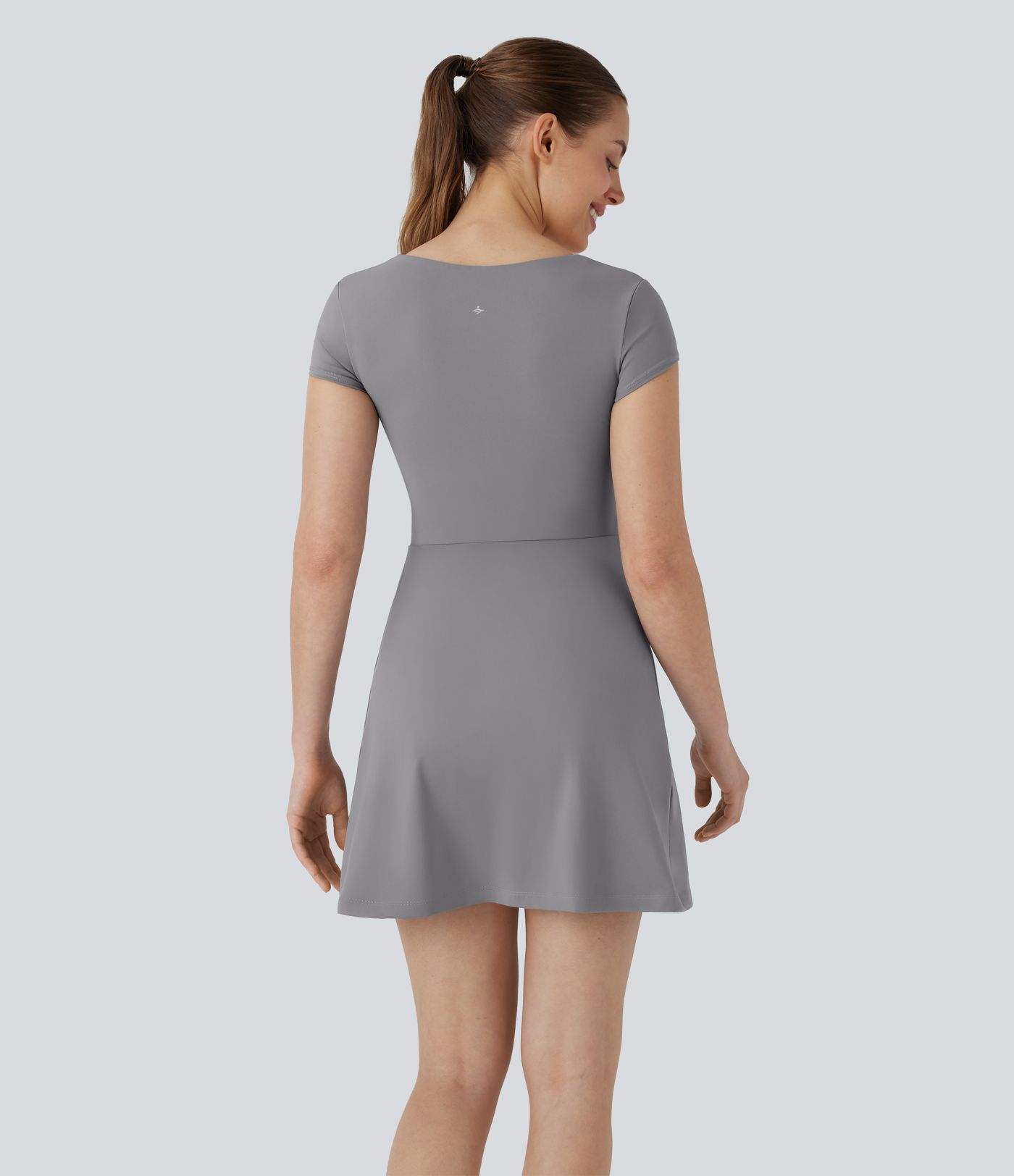 Robe Mini 2-en-1 Encolure Carrée à Manches Courtes avec Poches Latérales Sensation Fraîcheur Softlyzero™ Airy - Facile à Enfiler - UPF50+