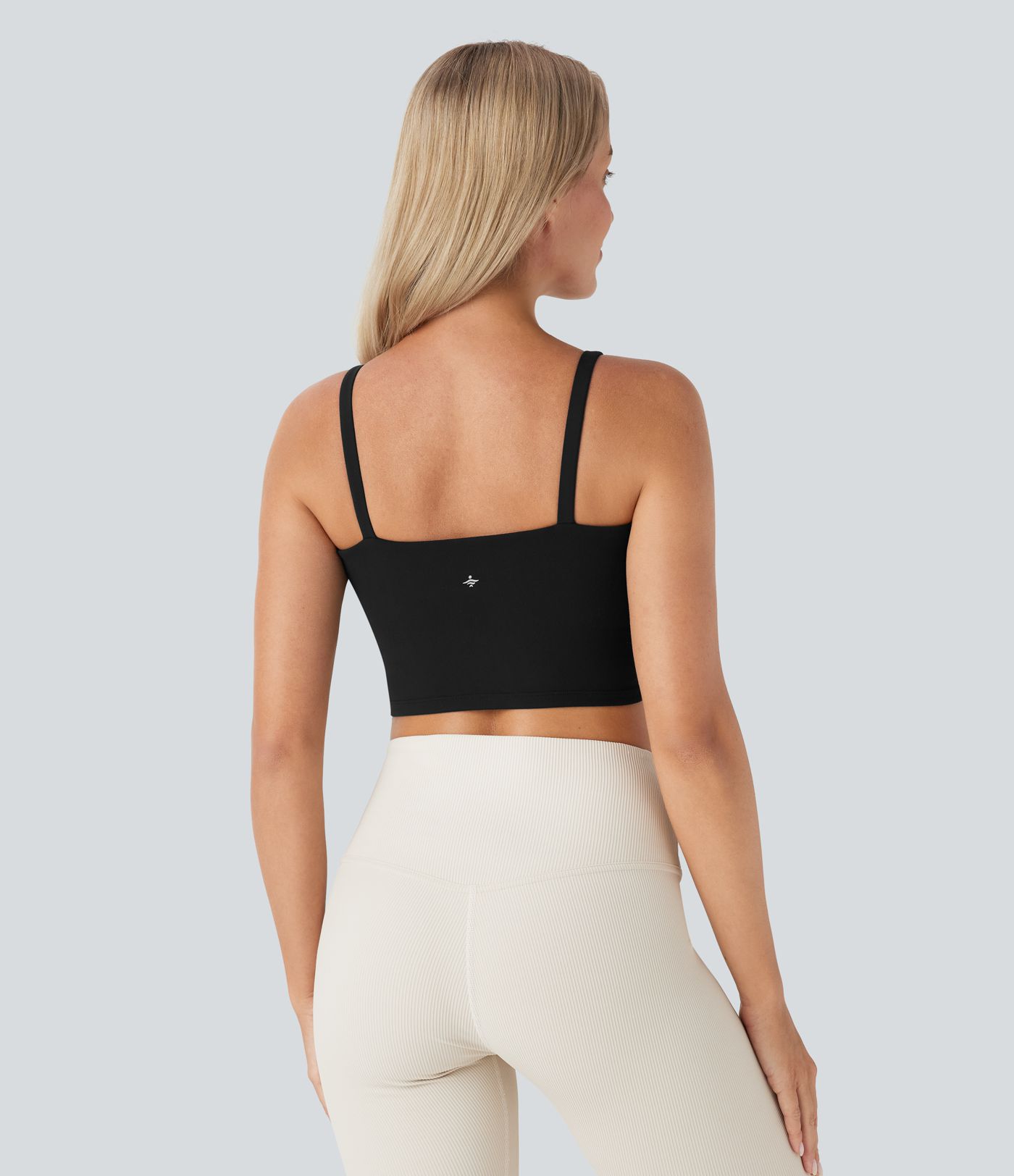 SoftlyZero™ Plush Basic Padded Cropped Running Cami Top D-F Cups