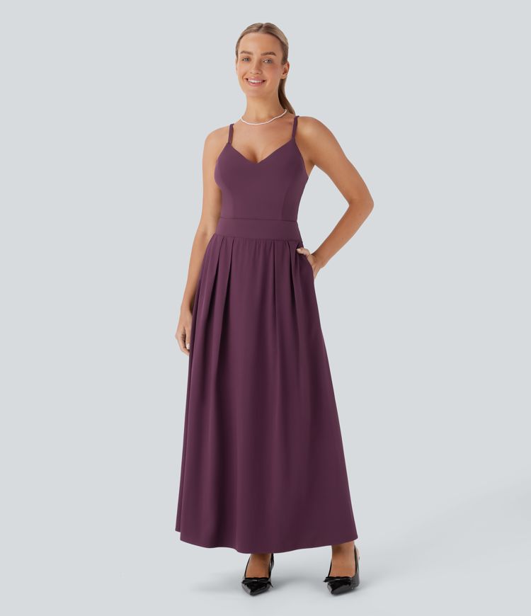 Breezeful™ - Fließendes, rückenfreies Maxikleid für Brautjungfern und Hochzeitsgäste - schnelltrocknend