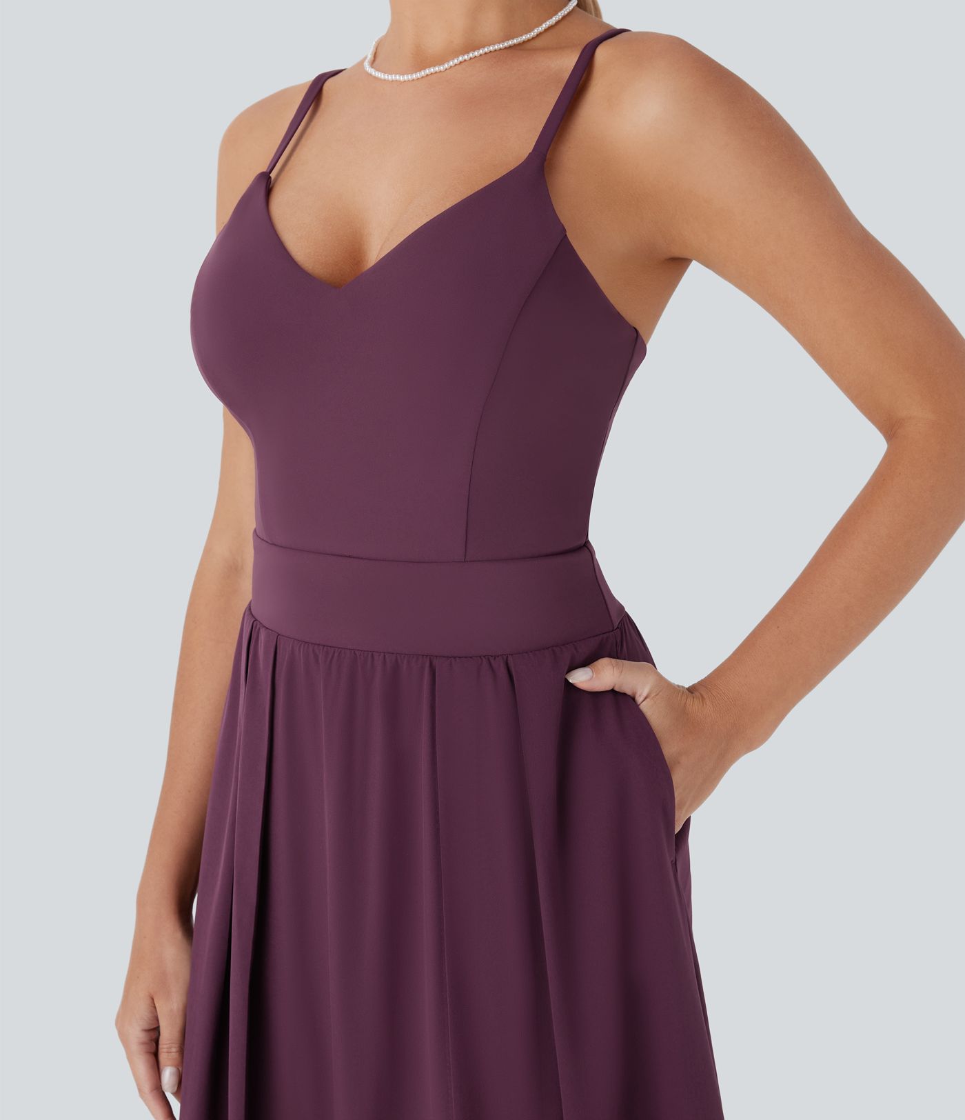 Breezeful™ - Fließendes, rückenfreies Maxikleid für Brautjungfern und Hochzeitsgäste - schnelltrocknend