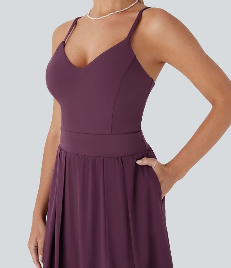 Breezeful™ - Fließendes, rückenfreies Maxikleid für Brautjungfern und Hochzeitsgäste - schnelltrocknend