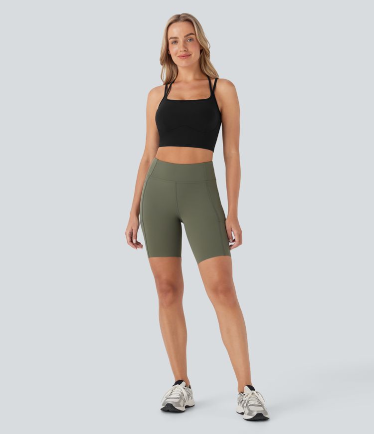 SoftlyZero™ Plush Low Support Double Straps Yoga Sports Bra A-D Cups