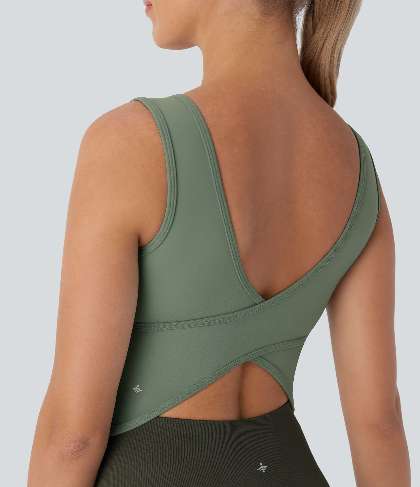 U Neck Crossover Dance Tank Top D-F Cups