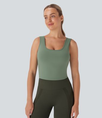 U Neck Crossover Dance Tank Top D-F Cups