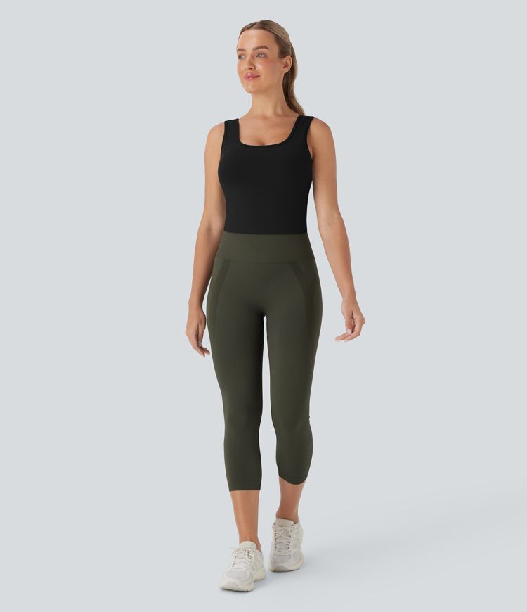 U Neck Crossover Dance Tank Vest Top D-F Cups