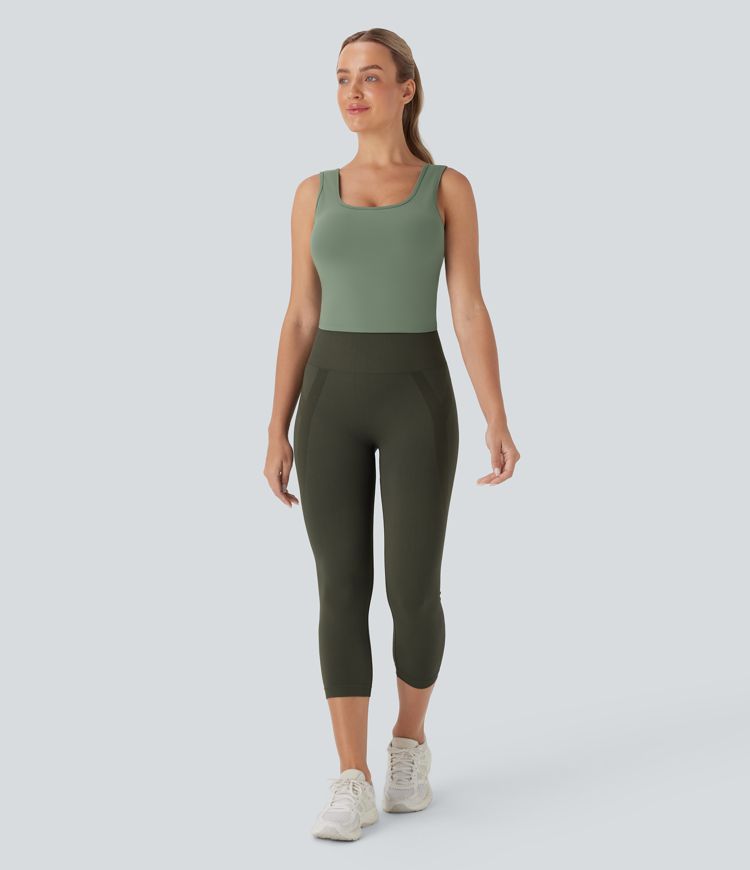 U Neck Crossover Dance Tank Top D-F Cups