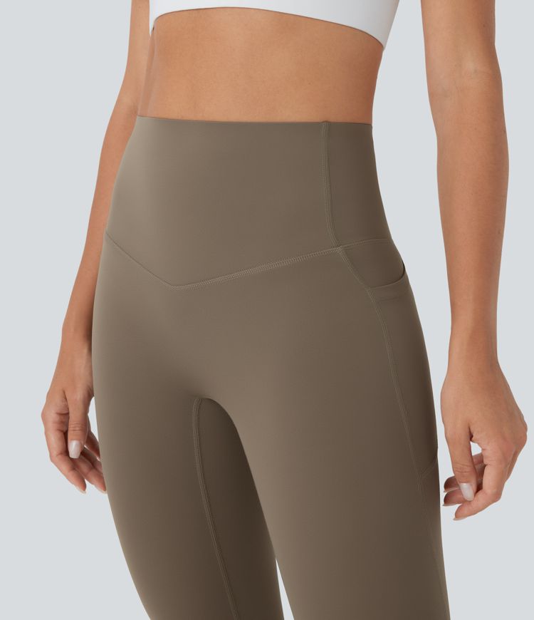 Leggings de entrenamiento Halara UltraSculpt™ moldeadores de abdomen de tiro alto antibacterianas de 7/8 con bolsillos laterales