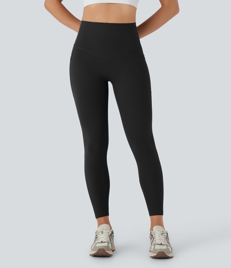 Halara UltraSculpt™ SoCinched High Waisted Tummy Control Side Pocket 2-in-1 Antibacterial Shaping 7/8 Workout Leggings