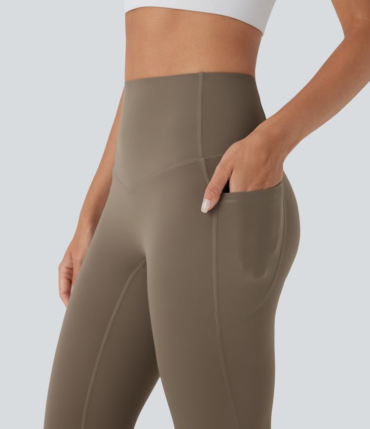 Leggings de entrenamiento Halara UltraSculpt™ moldeadores de abdomen de tiro alto antibacterianas de 7/8 con bolsillos laterales