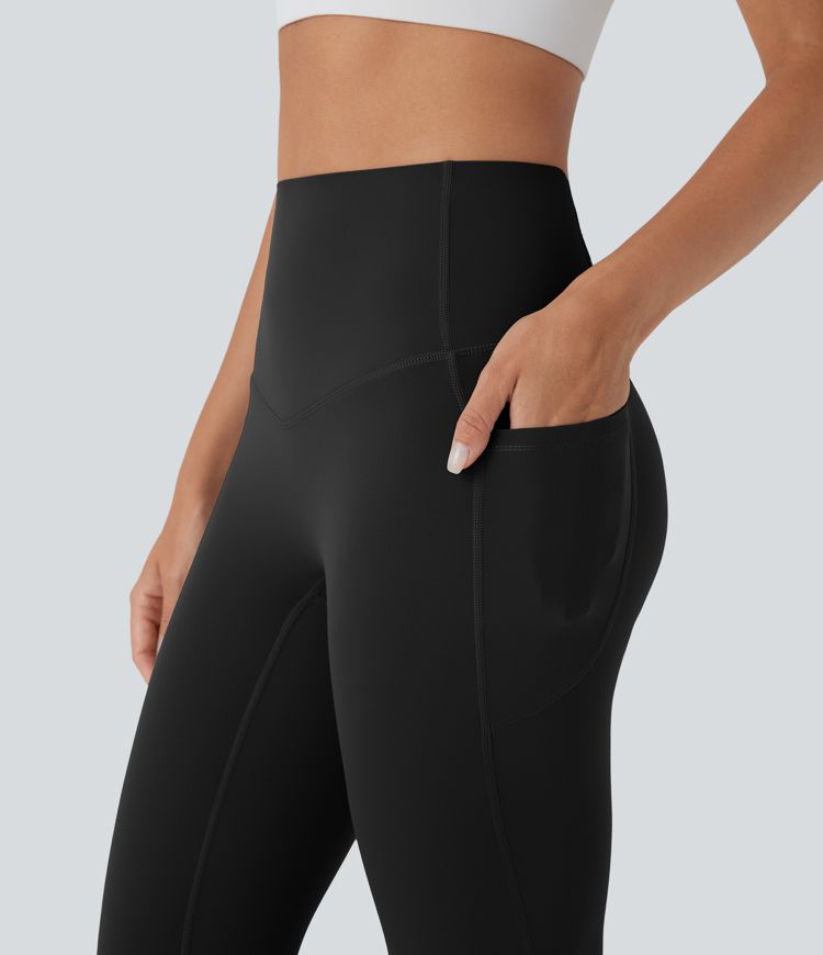 Halara UltraSculpt™ SoCinched High Waisted Tummy Control Side Pocket 2-in-1 Antibacterial Shaping 7/8 Workout Leggings