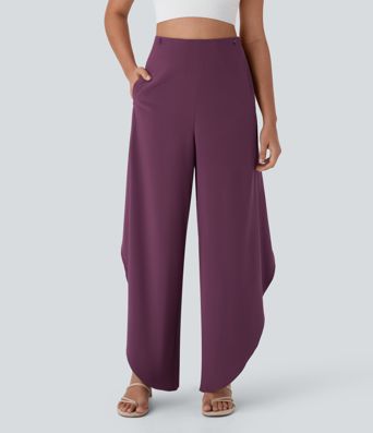 Breezeful™ High Waisted Pocket Wrap Flowy Quick Dry Pants