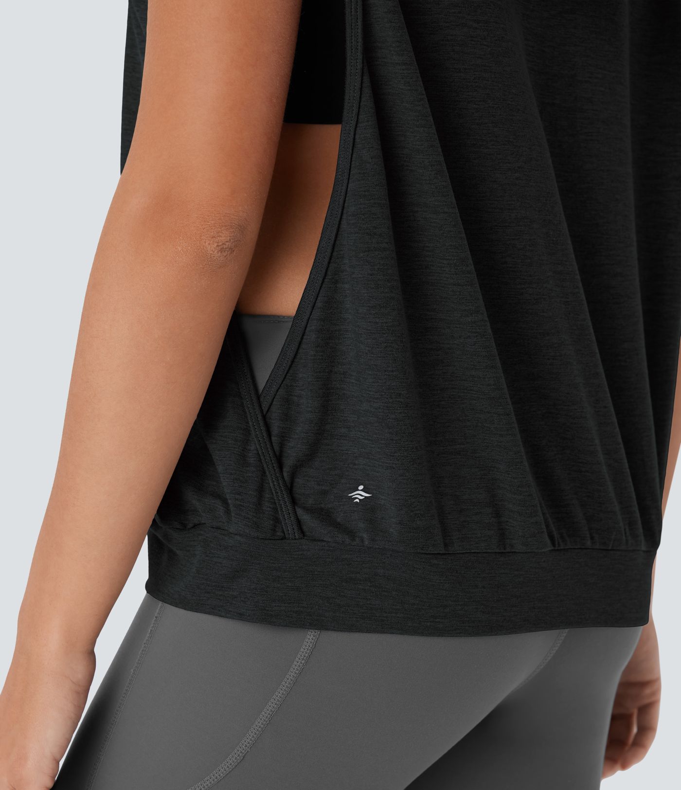 Hooded Drawstring Sleeveless Workout Tank Top